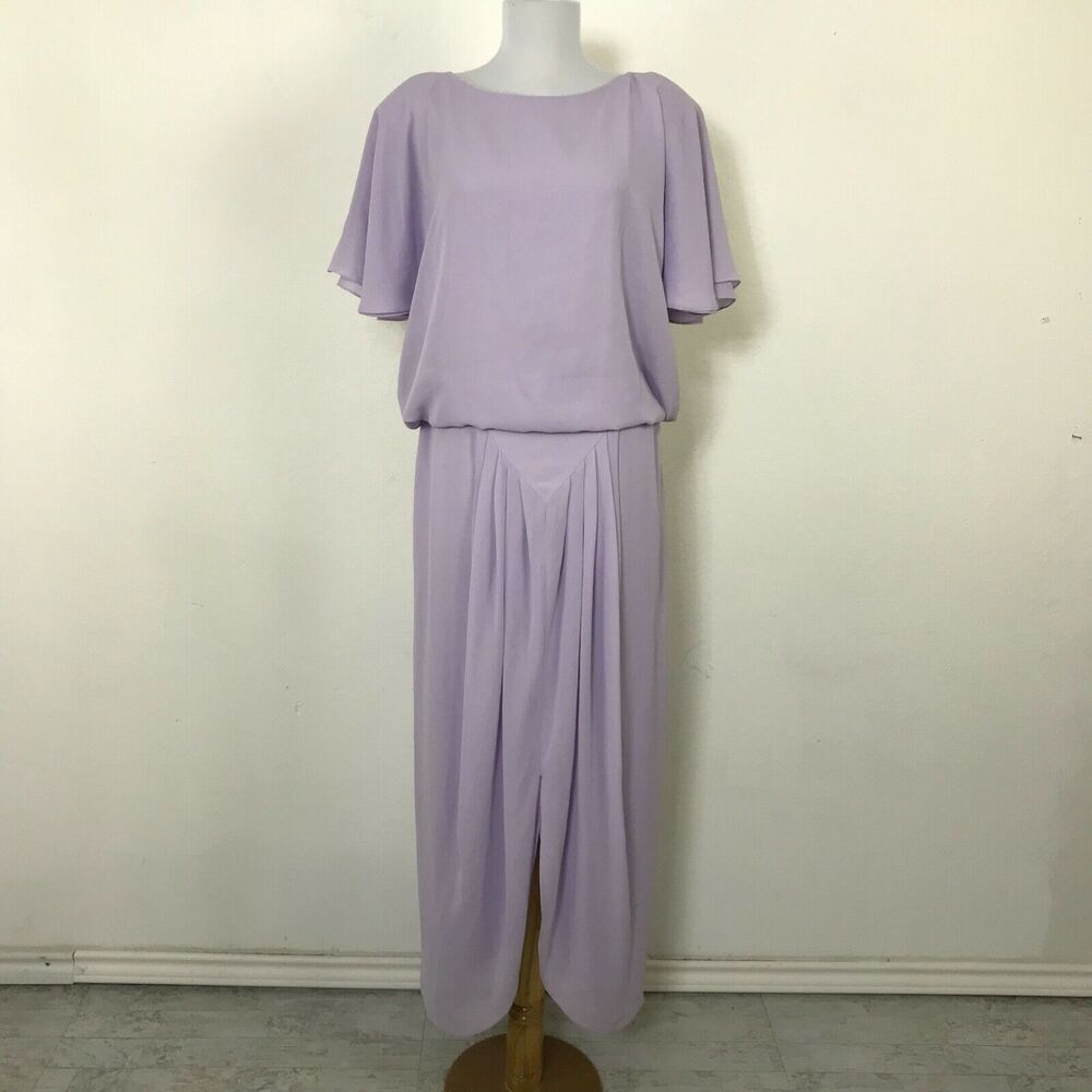 Vintage Pat Richards Michael Maiello Dress Size 12 Polyester Chiffon Party